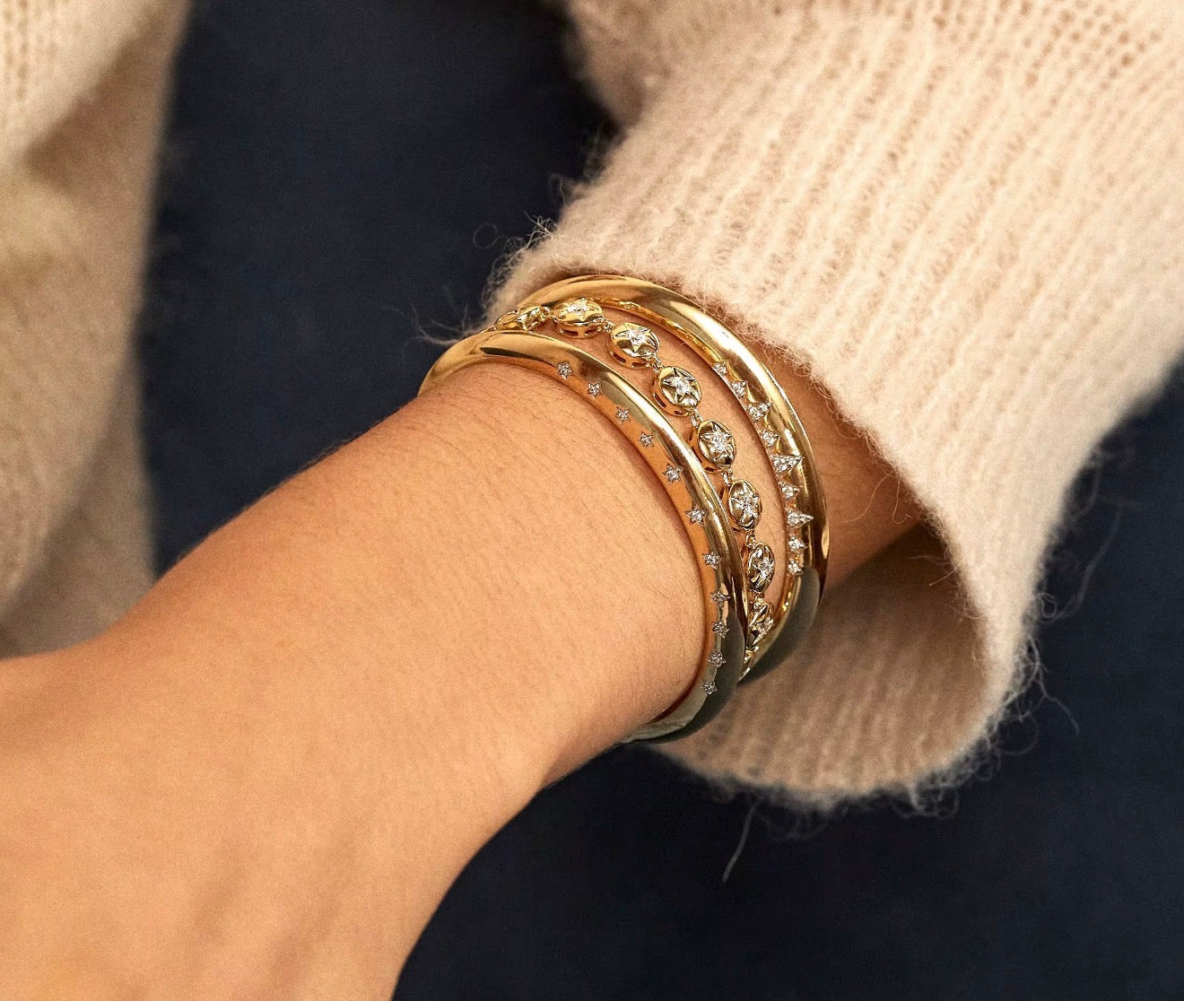 Crowned Glow Cuff Bracelet