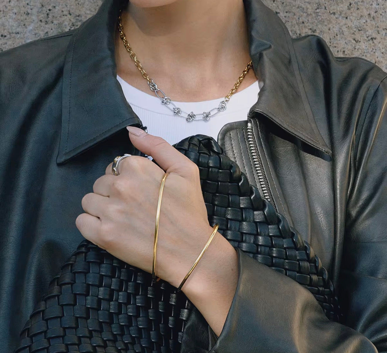 Sculpted Horizon Cuff Bracelet