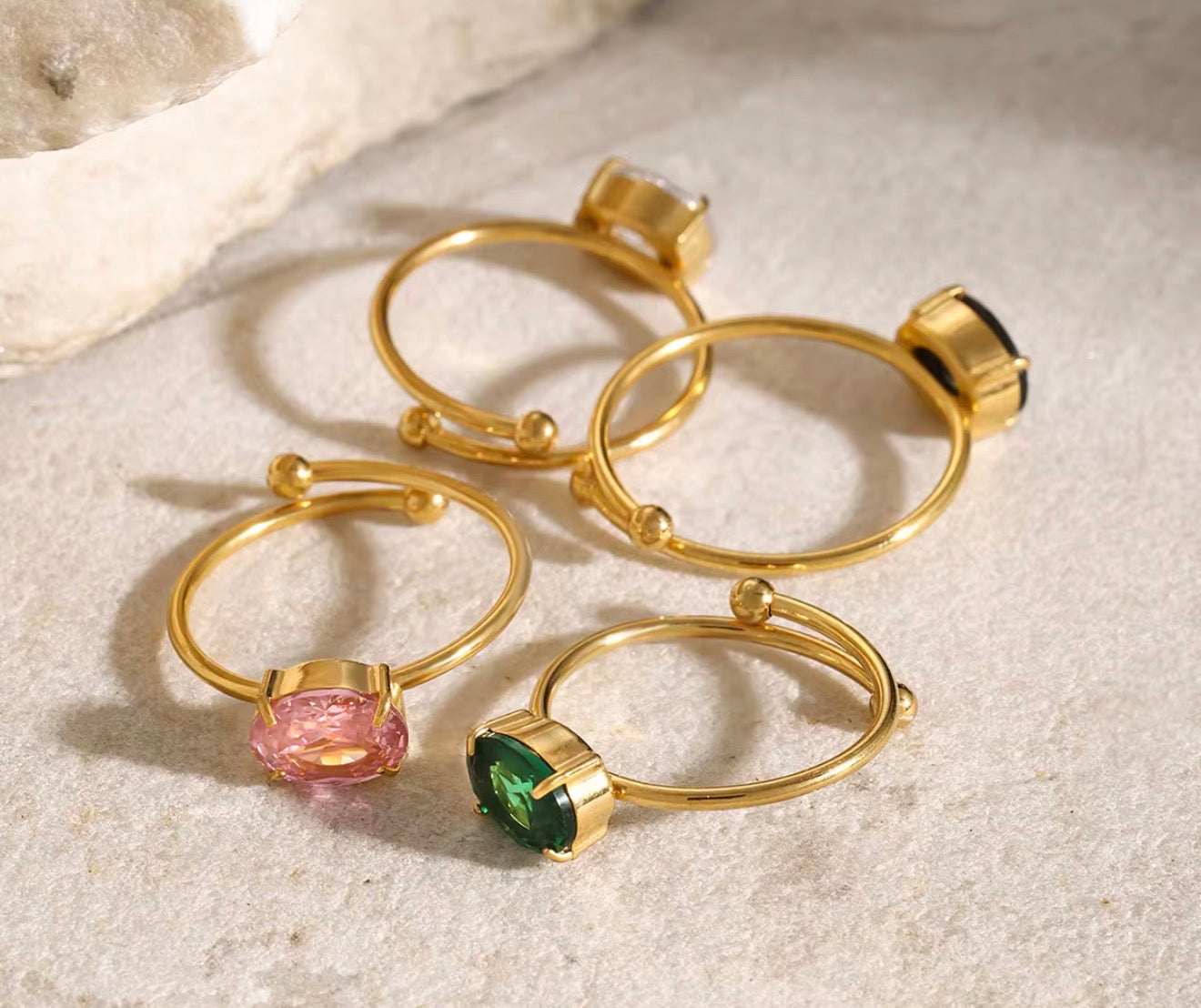 Noir Solis Adjustable Ring