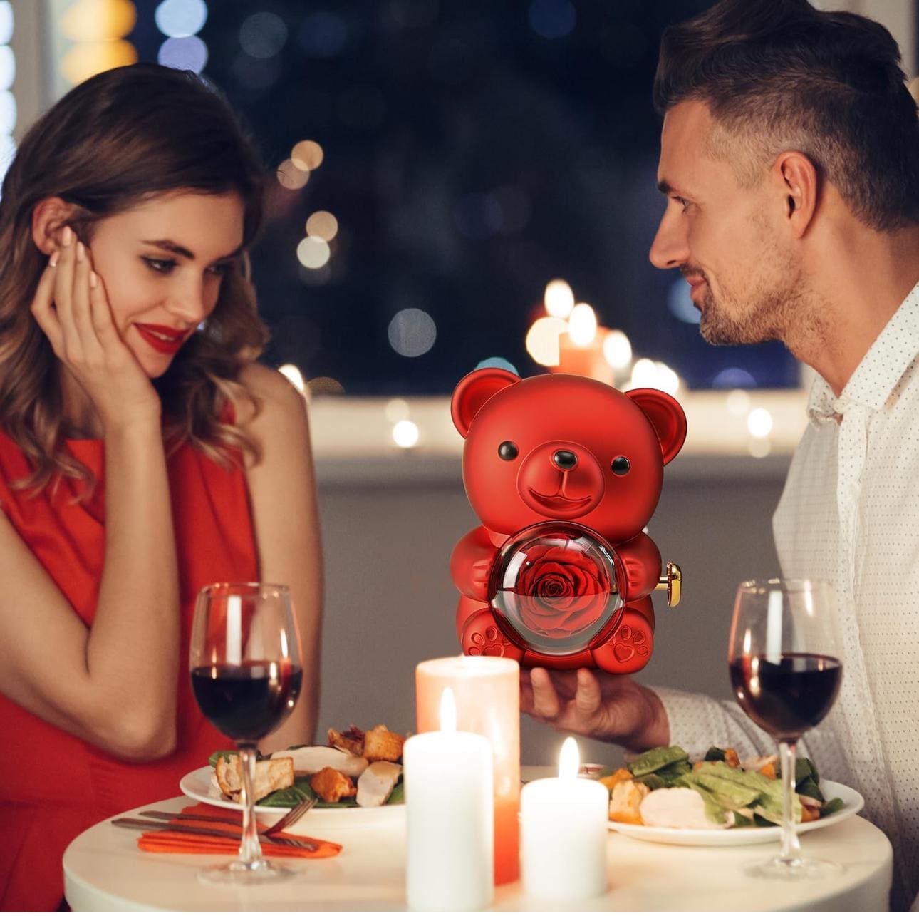 Rose Teddy Keepsake Box