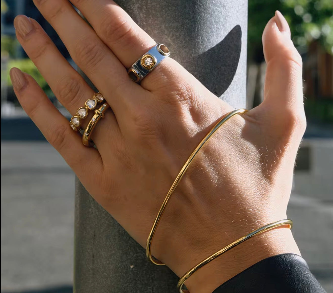 Sculpted Horizon Cuff Bracelet