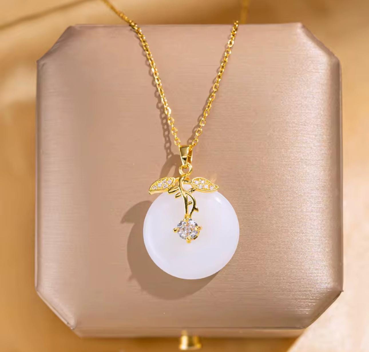 Jade Harmony Donut Pendant