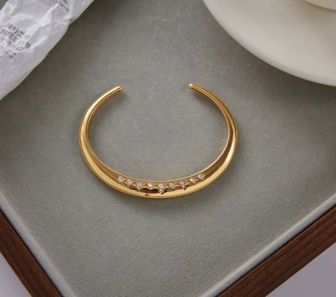 Crowned Glow Cuff Bracelet