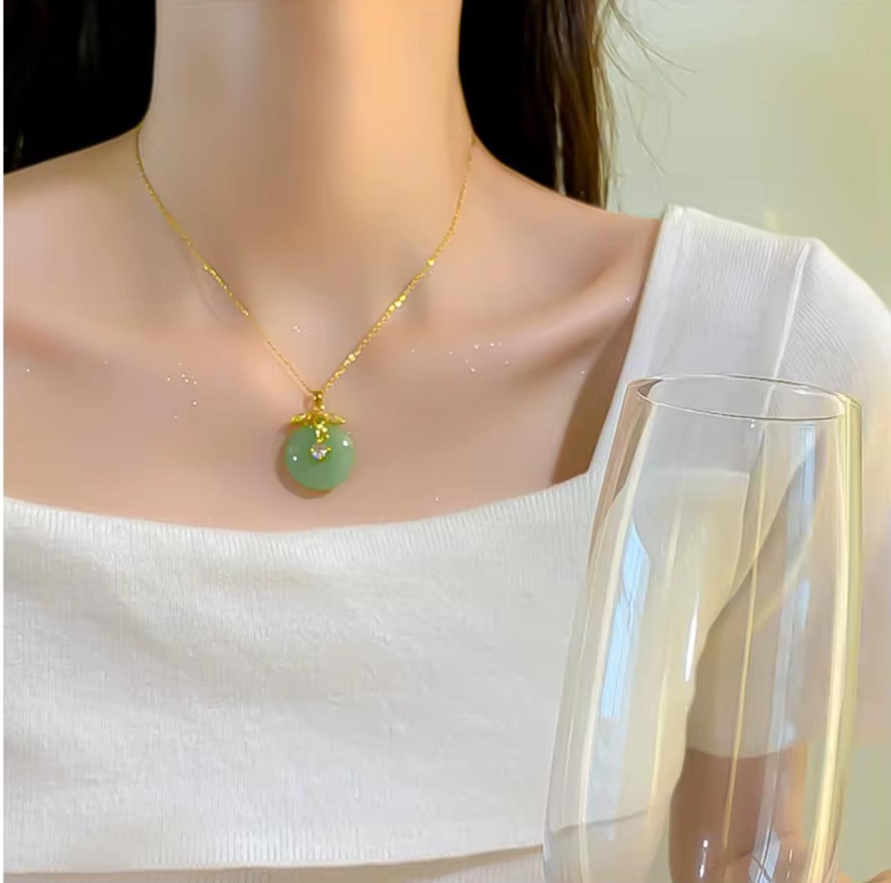 Jade Harmony Donut Pendant