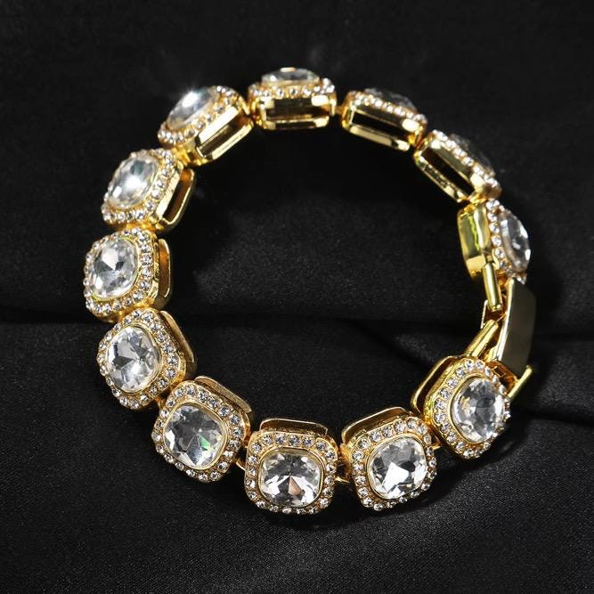 Golden Blush Cuban Link Bracelet