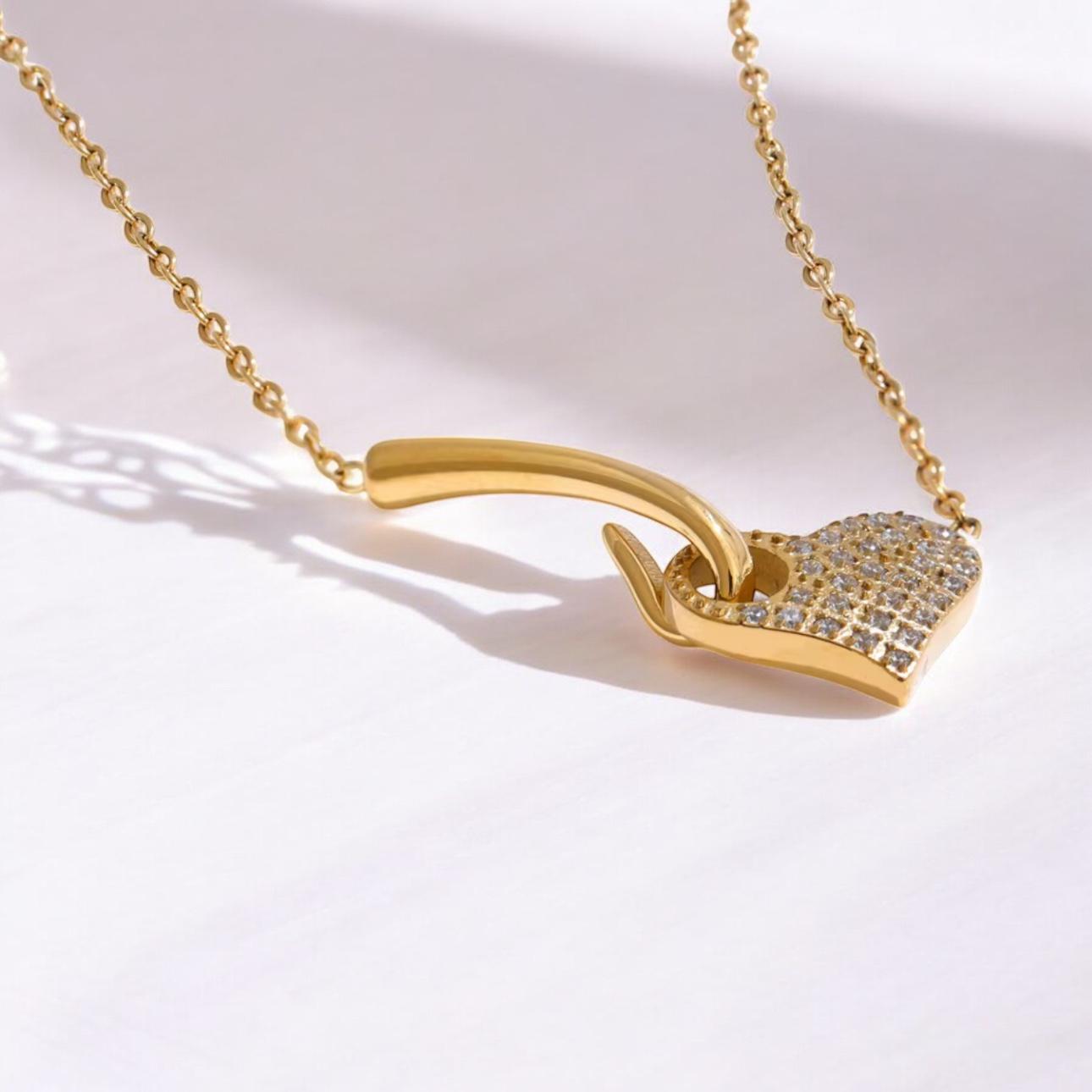 Golden Promise Lock Pendant