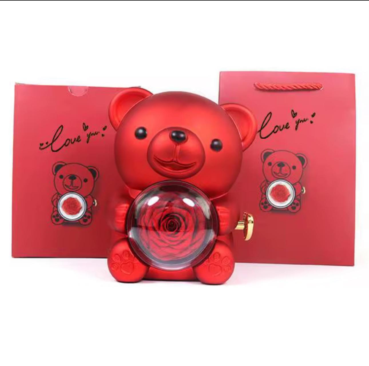 Rose Teddy Keepsake Box