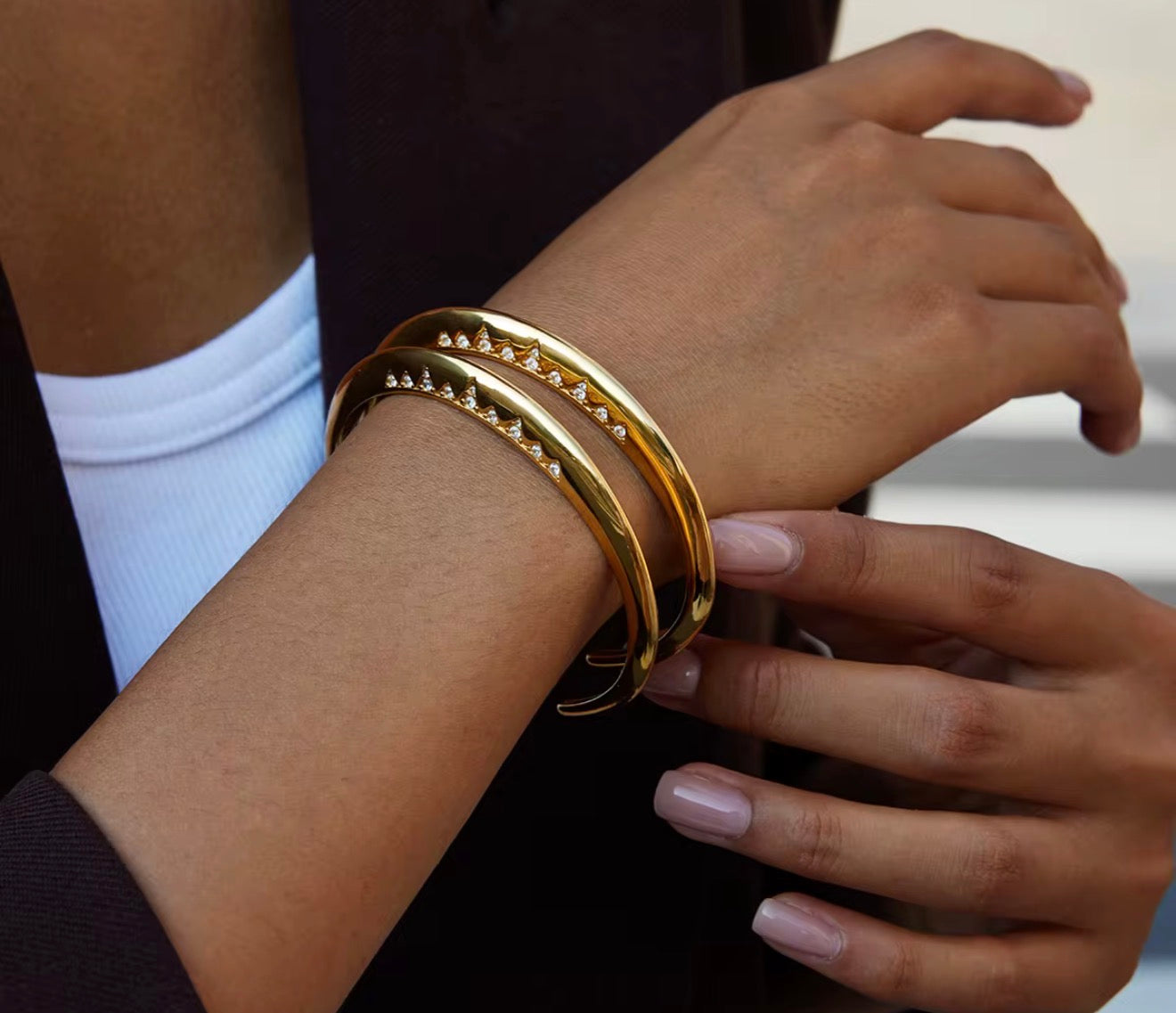 Crowned Glow Cuff Bracelet