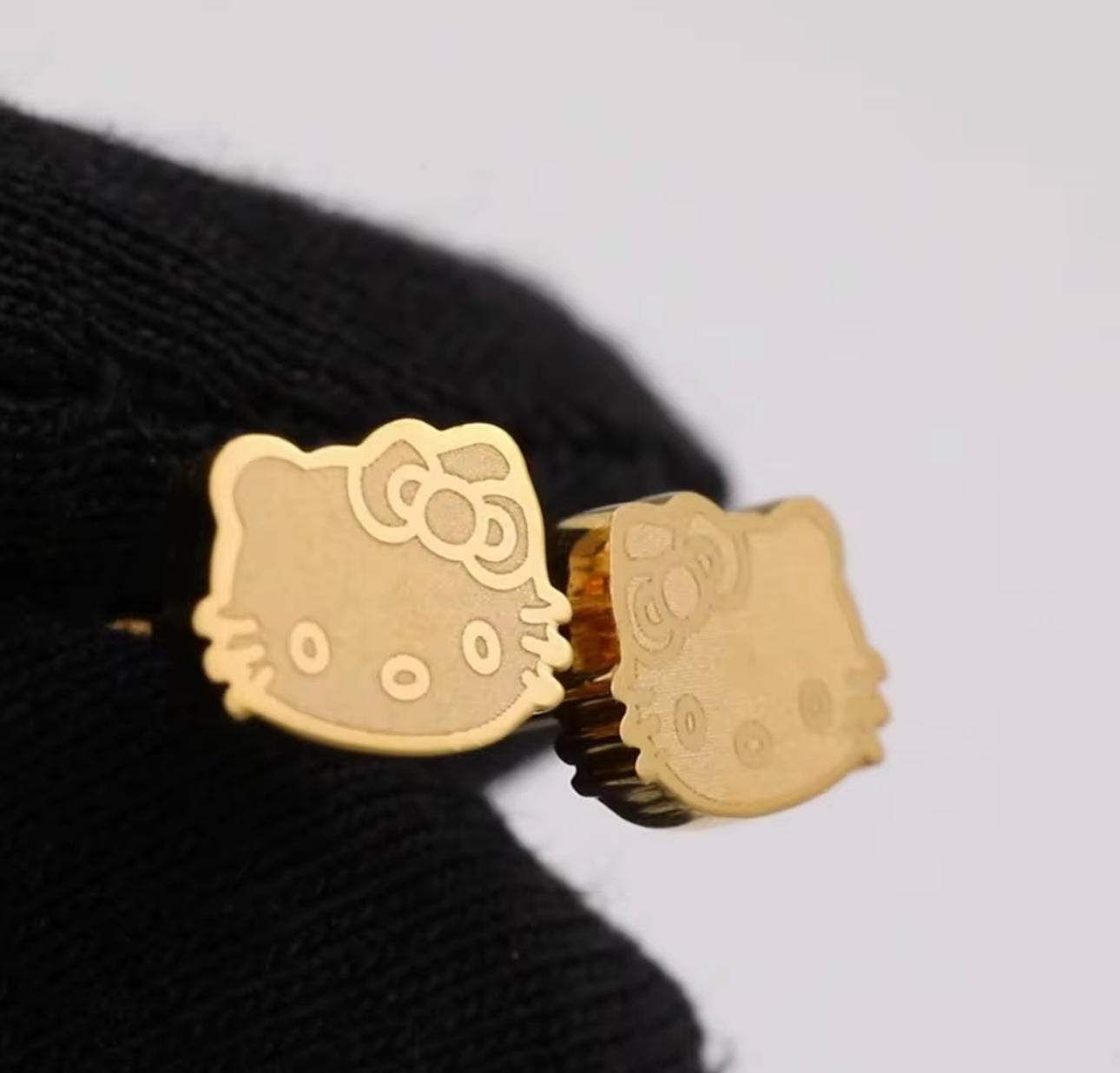 Hello Kitty Gold Studs