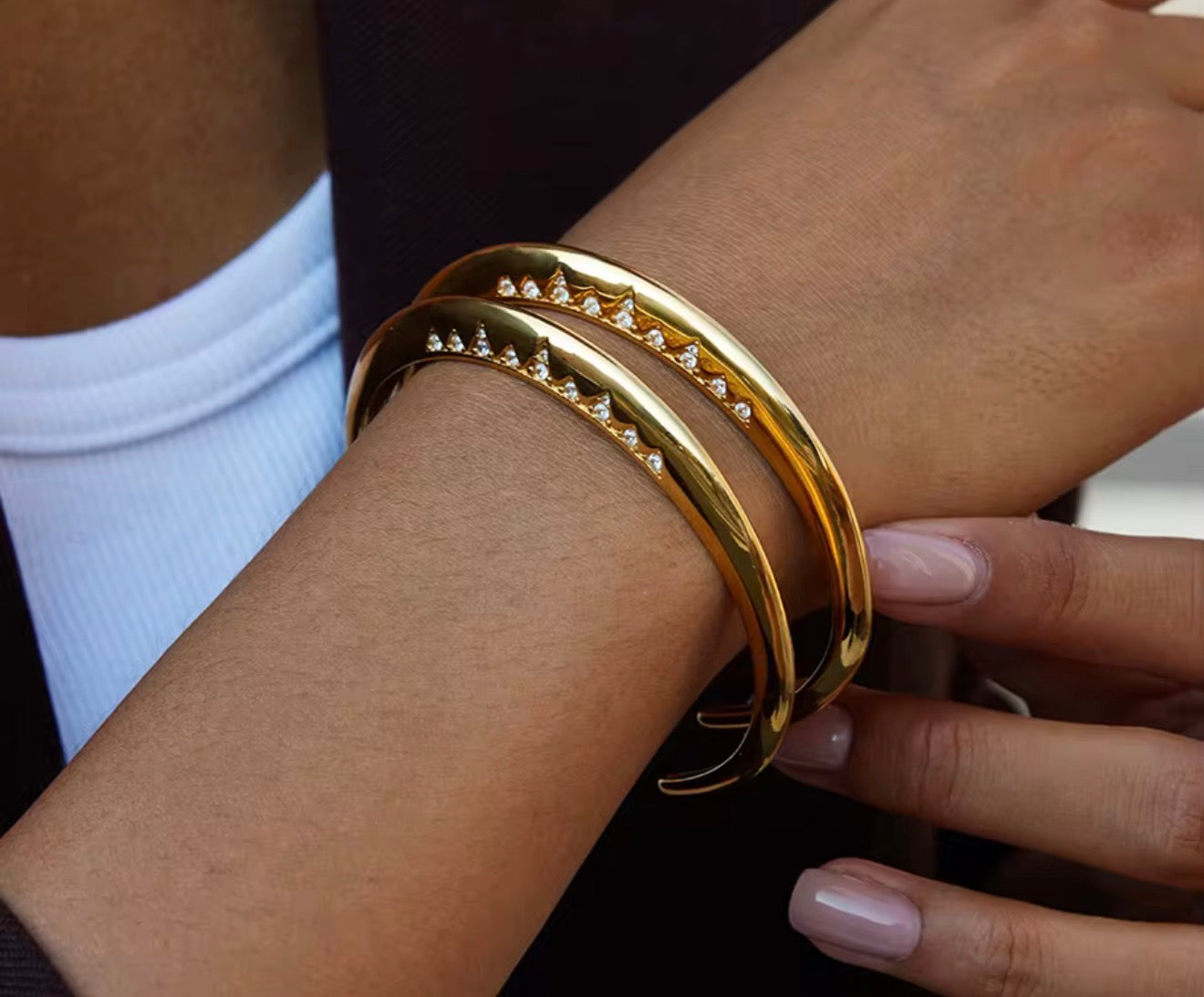 Crowned Glow Cuff Bracelet