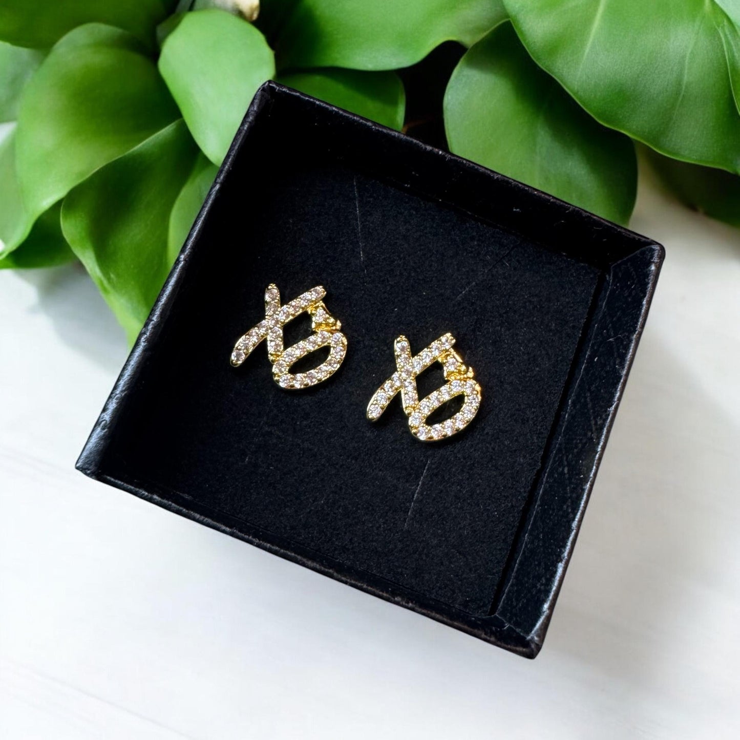 XO Sparkle Stud Earrings