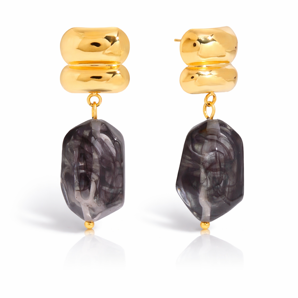 Éclipse Noir Drop Earrings