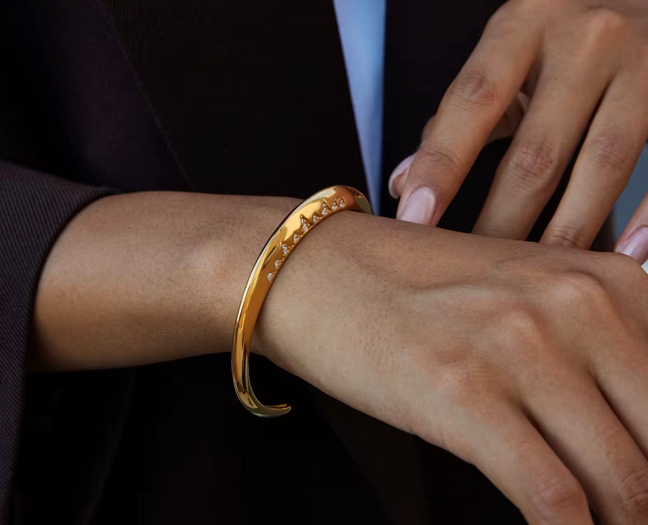 Crowned Glow Cuff Bracelet