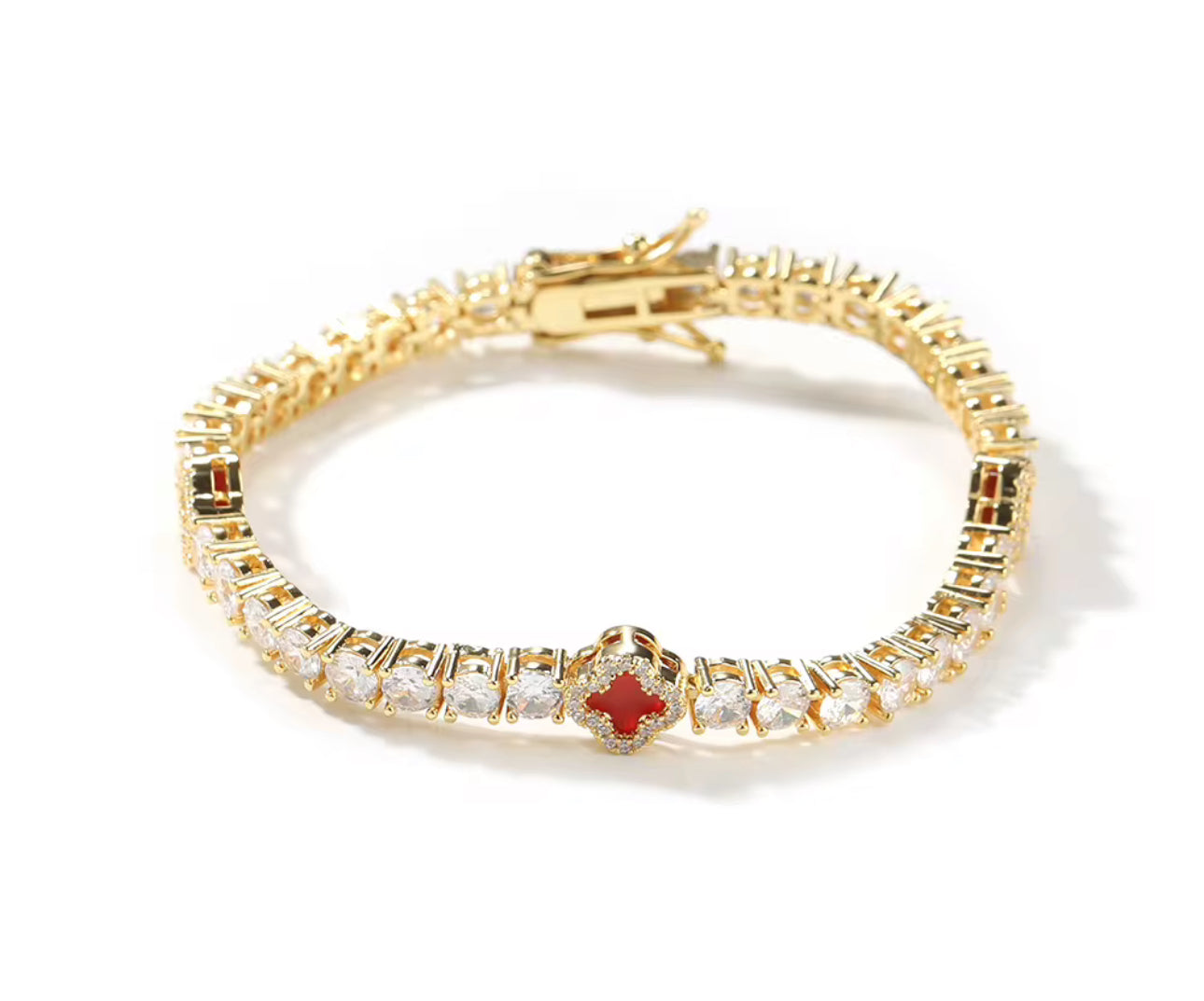 Noir Clover Tennis Bracelet