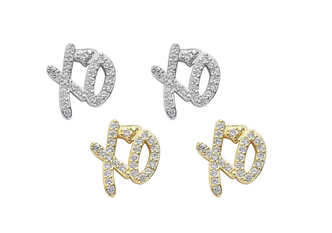 XO Sparkle Stud Earrings