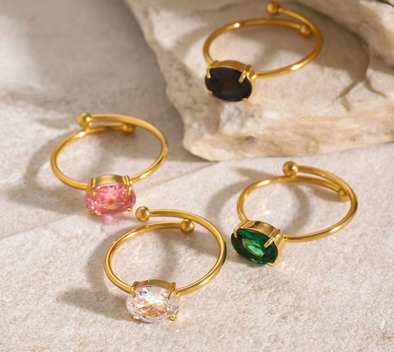 Noir Solis Adjustable Ring