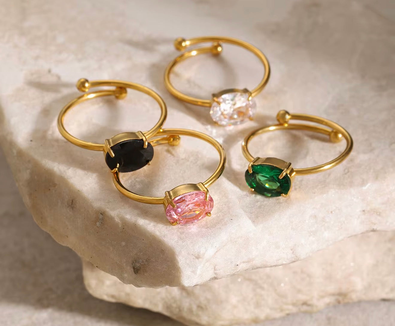 Noir Solis Adjustable Ring