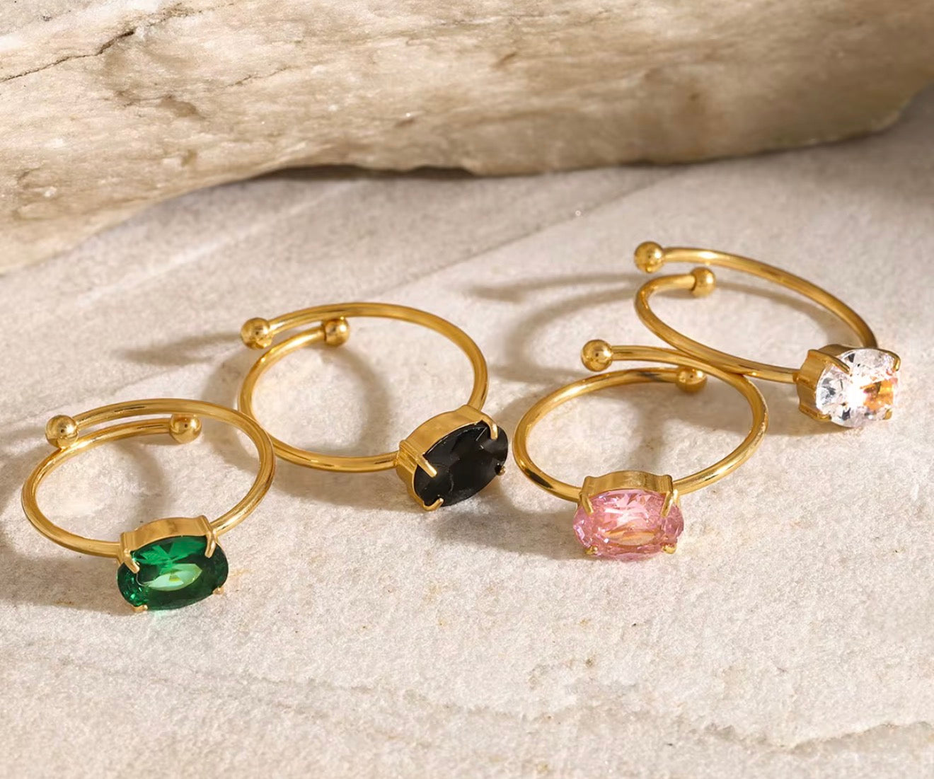 Noir Solis Adjustable Ring