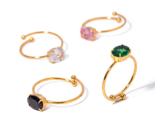 Noir Solis Adjustable Ring