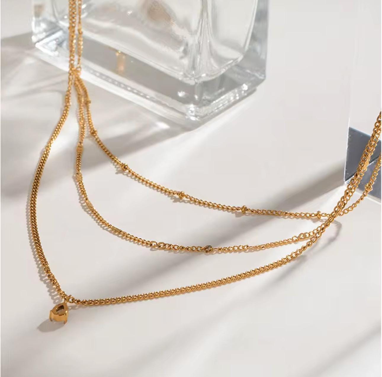 Teardrop Glow Zircon Necklace