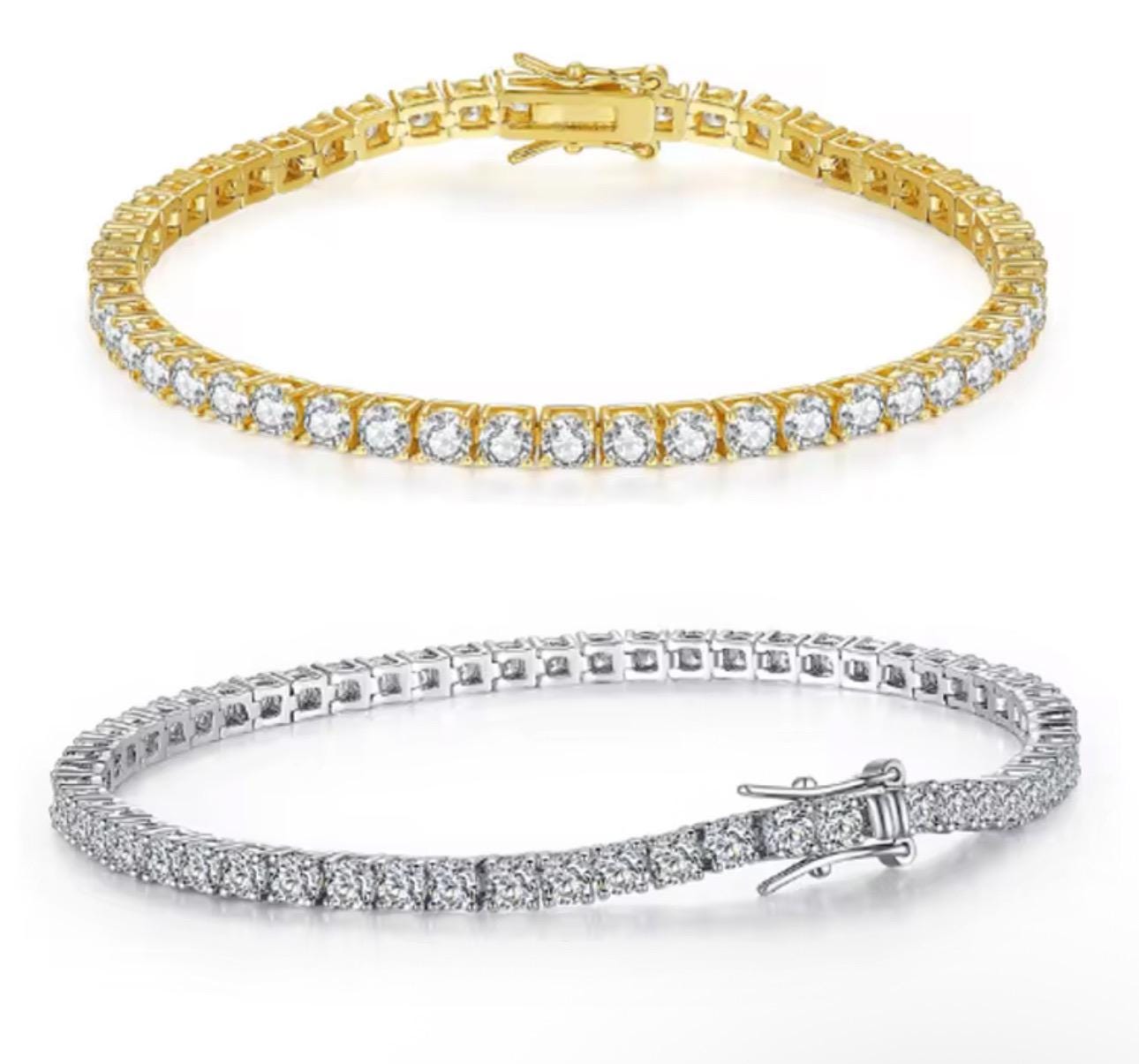 LuxeLine Gold Tennis Bracelet