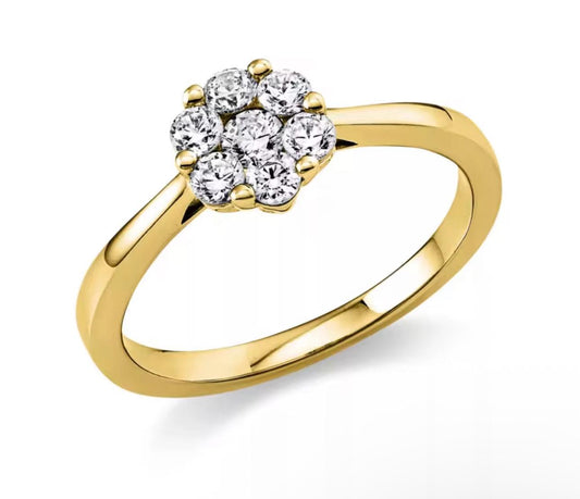 LustreBloom Gilded Harmony Ring