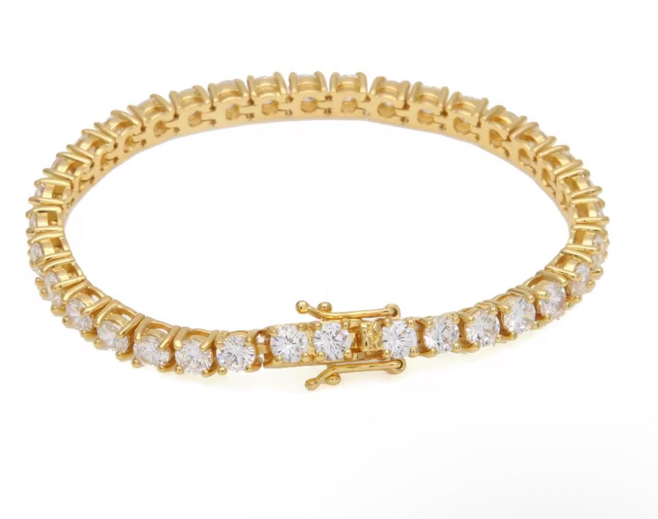 LuxeLine Gold Tennis Bracelet